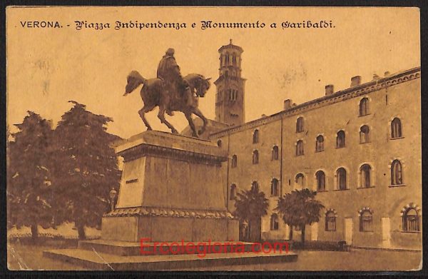 ae2902 - CARTOLINA  D'EPOCA - Verona Città - Piazza Indipendente