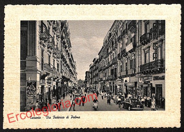 ai7336 - CARTOLINA D' EPOCA - Taranto Città - Via Federico di Palma