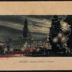 ae5490 - CARTOLINA D'EPOCA -Cremona Città - Giardini pubblici e Torrazzo