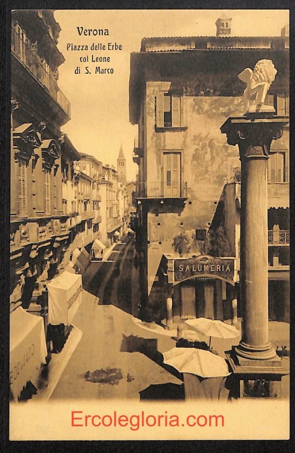 ae2937 - CARTOLINA  D'EPOCA - Verona Città - Piazza delle Erbe