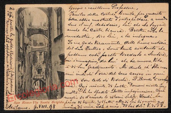 ag5021 - CARTOLINA D'EPOCA - Imperia Provincia - Sanremo  1898