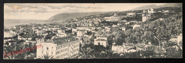 ag5024 - CARTOLINA D'EPOCA DOPPIA - Imperia Provincia - Sanremo