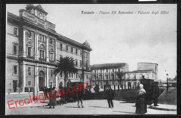 ai7340 - CARTOLINA D' EPOCA - Taranto Città - Piazza XX Settembre