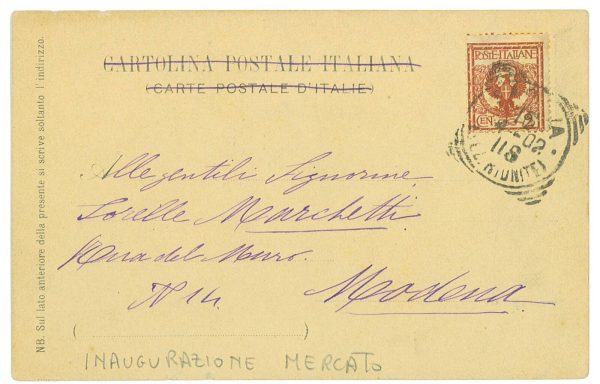 P2993 - PADOVA , 1902 INAUGURAZIONE MERCATO PIAZZA UNITÀ D’ITALIA. - immagine 2
