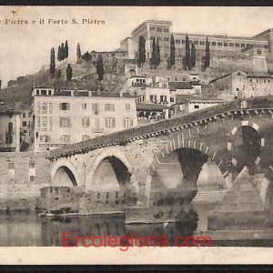 ae2969 - CARTOLINA  D'EPOCA - Verona Città - Ponte Pietra  1918
