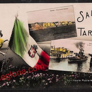 ai7355 - CARTOLINA D' EPOCA - Taranto Città - Corso Vittorio Emanuele