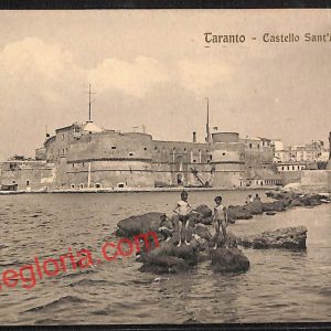 ai7356 - CARTOLINA D' EPOCA - Taranto Città - Castello Sant' Angelo