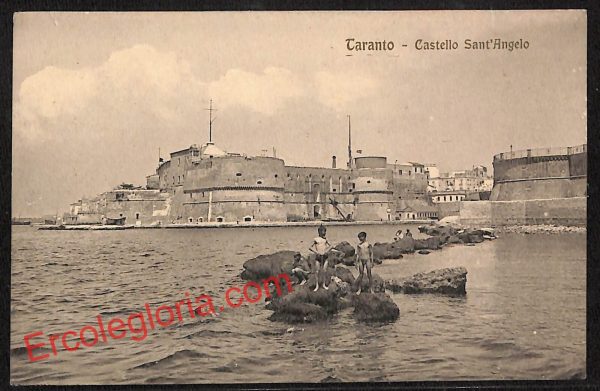 ai7356 - CARTOLINA D' EPOCA - Taranto Città - Castello Sant' Angelo