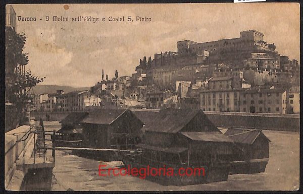 ae2972 - CARTOLINA  D'EPOCA - Verona Città - Castel S. Pietro