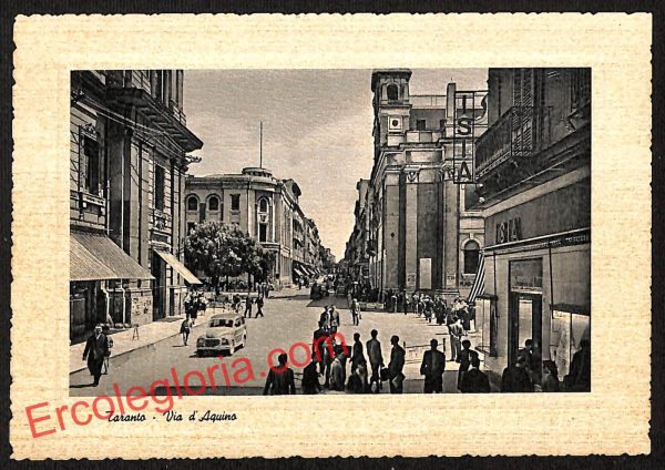 ai7363 - CARTOLINA D' EPOCA - Taranto Città - Villa d' Aquino
