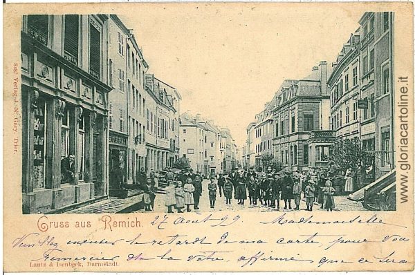 08601  - LUXEMBOURG  - Vintage Postcard  CPA - REMICH 1899