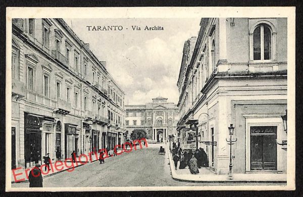 ai7376 - CARTOLINA D' EPOCA - Taranto Città - Via Archita