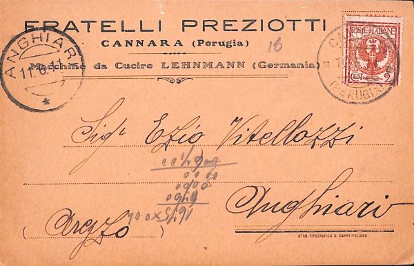 ac3177 - CARTOLINA  D'EPOCA - Perugia Provincia - CANNARA  1911