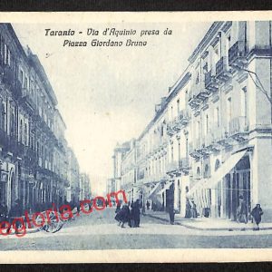 ai7378 - CARTOLINA D' EPOCA - Taranto Città - Piazza Giordano Bruno
