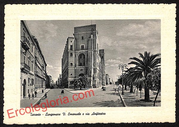 ai7385 - CARTOLINA D' EPOCA - Taranto Città - Lungomare Vittorio Emanuele
