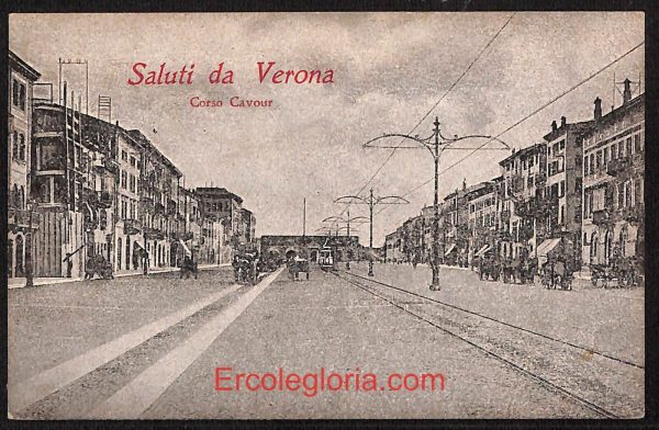 ae2994 - CARTOLINA  D'EPOCA - Verona Città - Corso Cavour