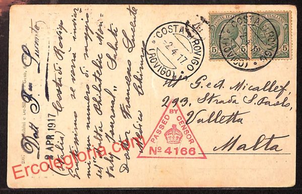 ai1186 - CARTOLINA D'EPOCA - Rovigo Provincia - Costa di Rovigo