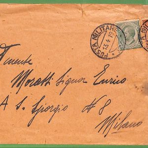 P0832 - ITALIA - STORIA POSTALE  Posta Militare 52 Divisione CZECHOSLOVAKIA 1919