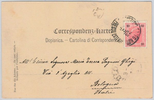 41913 - AUSTRIA  -  POSTAL HISTORY - CARD from ERZEG NOVI - CASTELNUOVO  CATTARO
