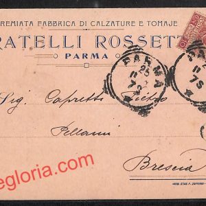 ah5539 - STORIA POSTALE - Parma Città - Fratelli Rossetti