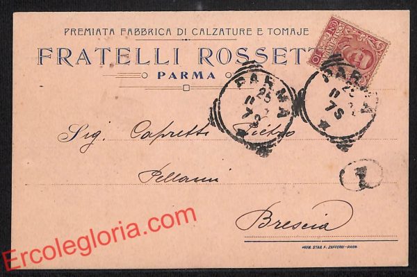ah5539 - STORIA POSTALE - Parma Città - Fratelli Rossetti