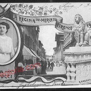 ae7378 - CARTOLINA D'EPOCA - Firenze Città - La Regina del Mercato  1905