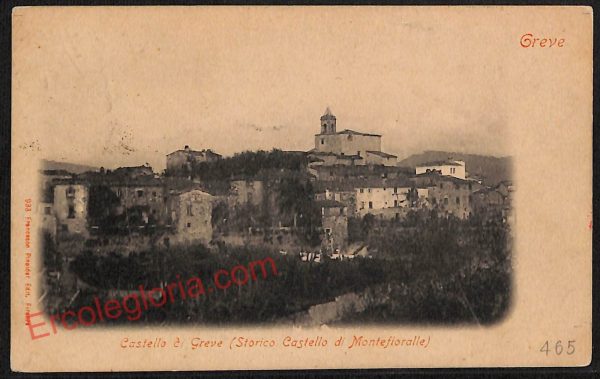 ae7768 - CARTOLINA D'EPOCA - Firenze Provincia - Greve in Chianti  1903