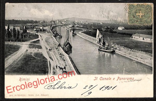 ai0721 - CARTOLINA D'EPOCA - Rimini Città - Il Canale