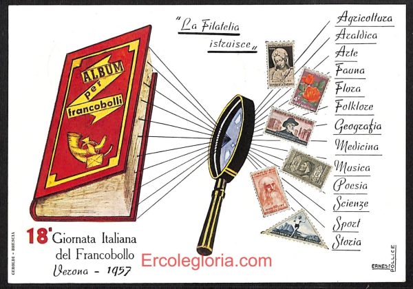 ae3025 - CARTOLINA  D'EPOCA - Verona - 18° Giornata Italiana del Francobollo