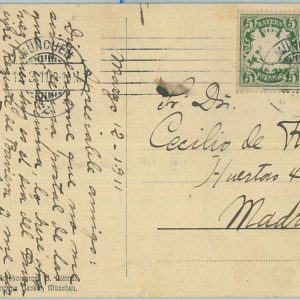 77524  - GERMANY Bayern - POSTAL HISTORY - Mixed franking on POSTCARD - ROYALTY