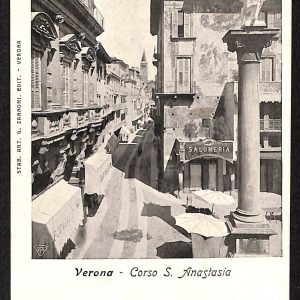ae3028 - CARTOLINA  D'EPOCA - Verona Città - Corso S. Anastasia