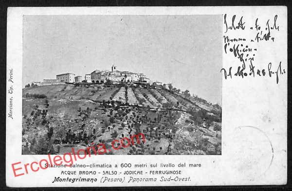 ah6743 - CARTOLINA  D'EPOCA - Pesaro e Urbino Provincia - Montegrimano