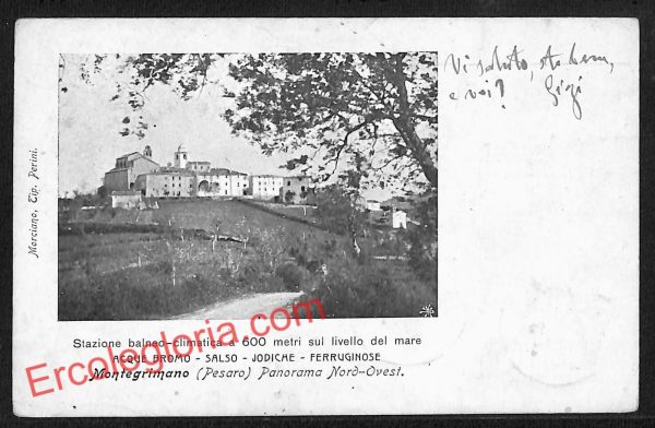 ah6744 - CARTOLINA  D'EPOCA - Pesaro e Urbino Provincia - Montegrimano