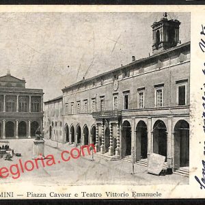 ai0729 - CARTOLINA D'EPOCA - Rimini Città - Teatro Vittorio Emanuele
