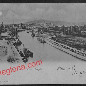 ai0730 - CARTOLINA D'EPOCA - Rimini Città - Porto Canale