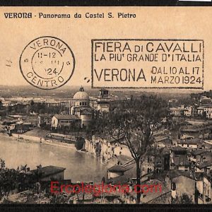 ae3034 - CARTOLINA  D'EPOCA - Verona Città - Panorama da Castel S. Pietro