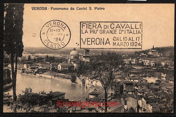 ae3034 - CARTOLINA  D'EPOCA - Verona Città - Panorama da Castel S. Pietro