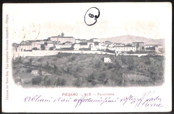ac3267 - CARTOLINA  D'EPOCA - Perugia Provincia - PIEGARO  1903