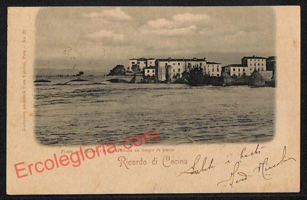 ag6004 - CARTOLINA D'EPOCA - Livorno Provincia - Cecina  1900