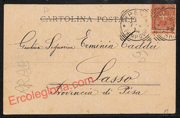 ag6004 - CARTOLINA D'EPOCA - Livorno Provincia - Cecina  1900 - immagine 2