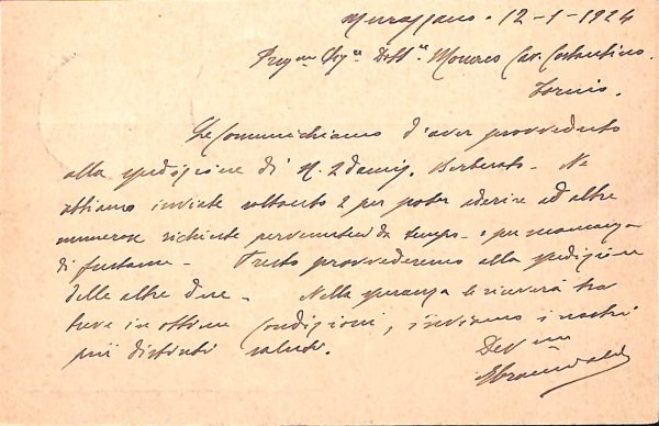ab4223  -  CARTOLINA  D'EPOCA -  Cuneo Provincia -  MURAZZANO  1924 - immagine 2