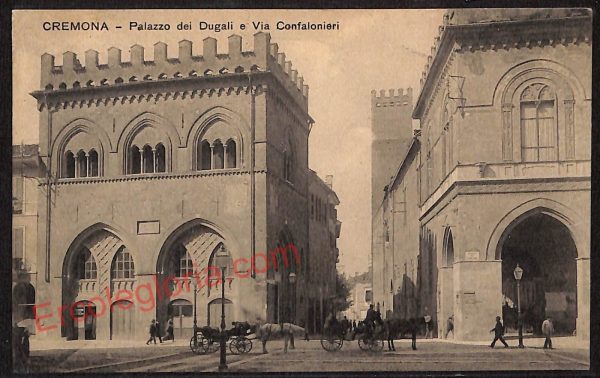 ae5507 - CARTOLINA D'EPOCA -Cremona Città - Palazzo dei Dugali  1922