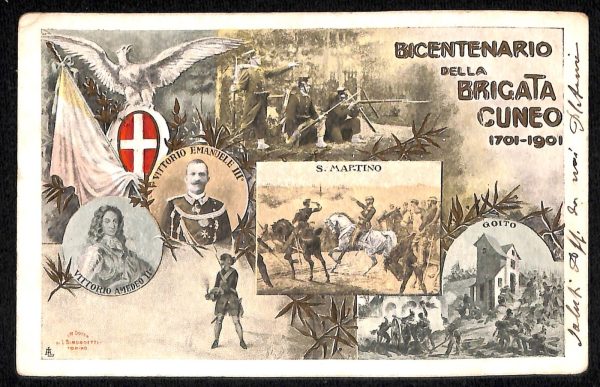 ab4225  -  CARTOLINA  D'EPOCA -  Cuneo -  Bicentenario della Brigata Cuneo