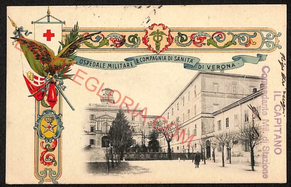 ae3056 - CARTOLINA  D'EPOCA - Verona Città - Ospedale  Militare