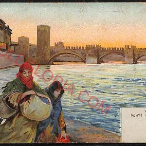 ae3064 - CARTOLINA  D'EPOCA - Verona Città - Ponte Castelvecchio