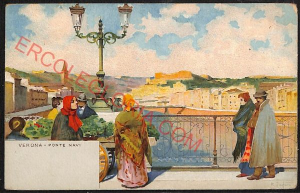 ae3091 - CARTOLINA  D'EPOCA - Verona Città - Ponte Navi