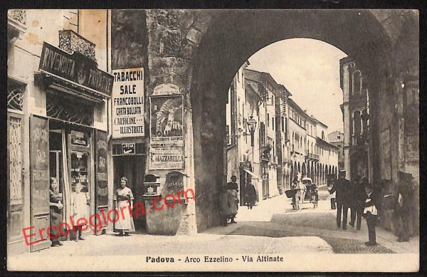 ah4374 - CARTOLINA D'EPOCA -Padova Città - Arco Ezzelino