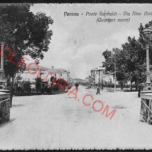 ae3106 - CARTOLINA  D'EPOCA - Verona Città - Ponte Garibaldi