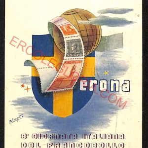 ae3108 - CARTOLINA  D'EPOCA - Verona Città - 8° Giornata del Francobollo