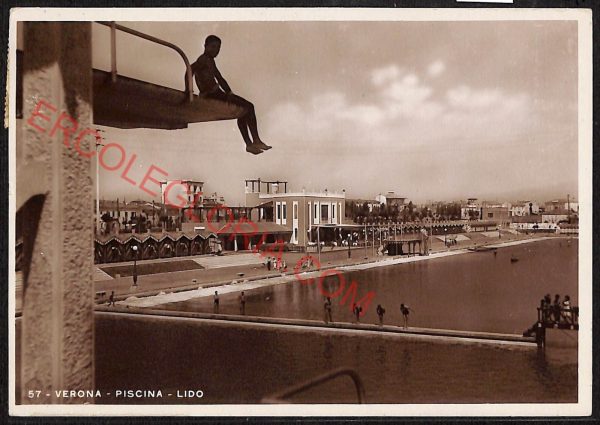 ae3116 - CARTOLINA  D'EPOCA - Verona Città - Piscina Lido  1941